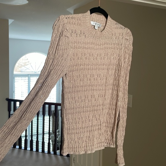 Ever New Clara pointelle metallic knit sweater M - Picture 5 of 8